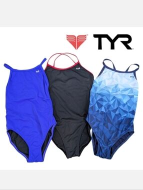 Bundle of 3 TYR Racing Swimsuits / Bathing Suits - Size 34 Womens